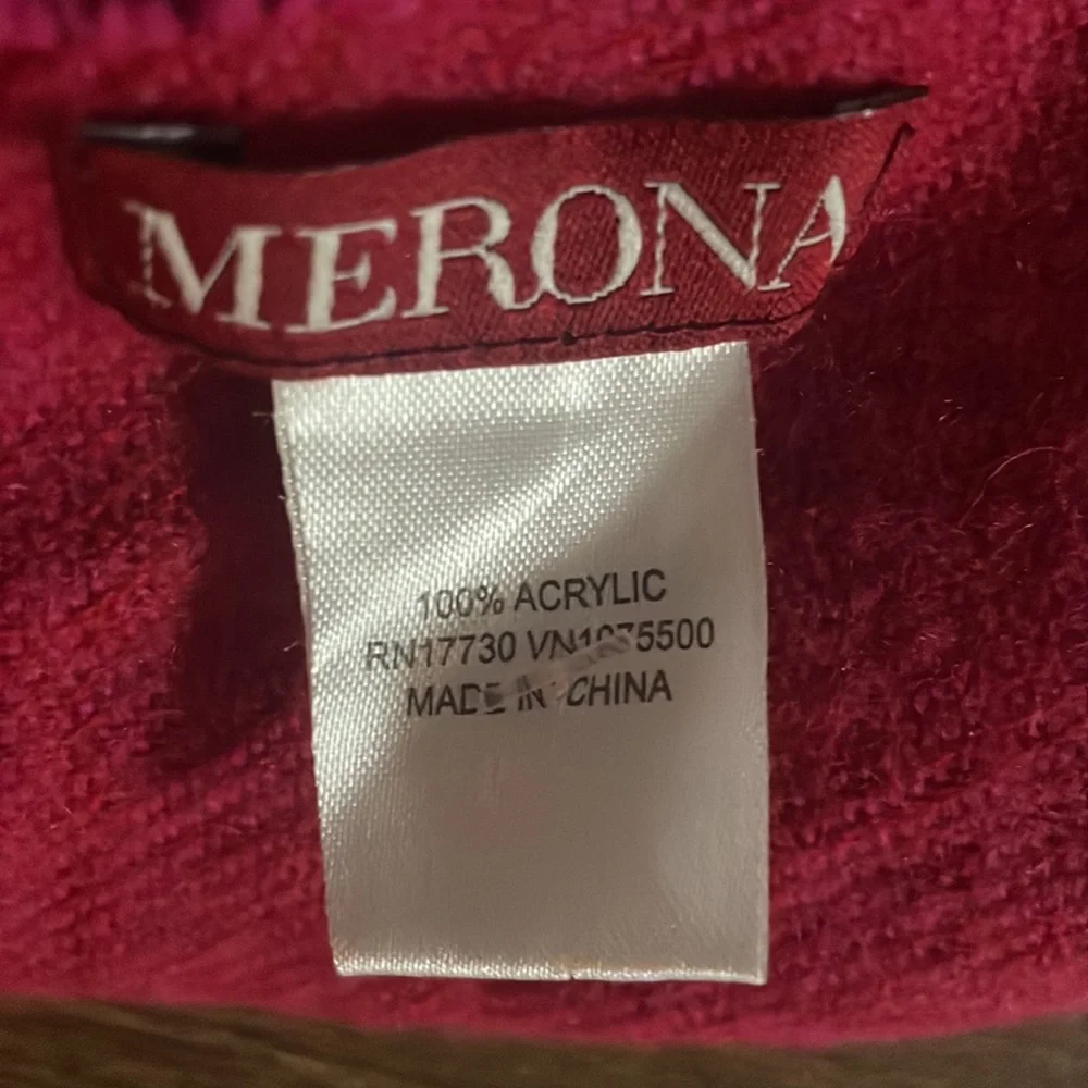 Merona Blanket Scarf Oversized Multi Color Wrap 100% Acrylic Orange Purple Plaid